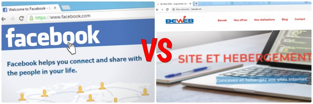 facebook vs site internet beweb
