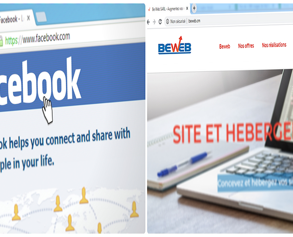 page facebook vs site internet cover beweb cameroun
